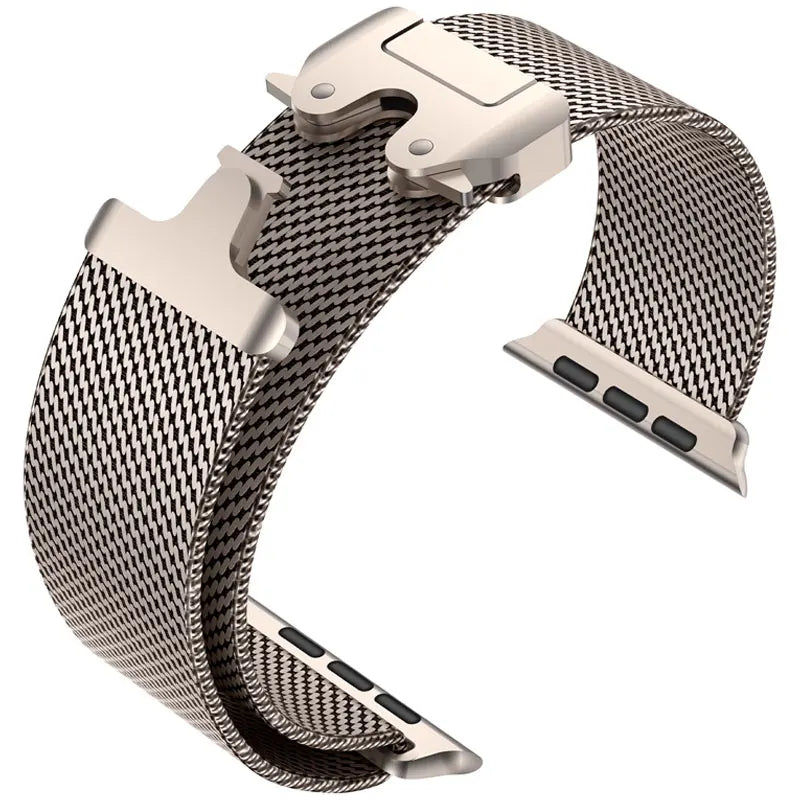 Milanese Titanium Loop Strap for Apple Watch 42/44/45/46/49 mm - Black (Copy)
