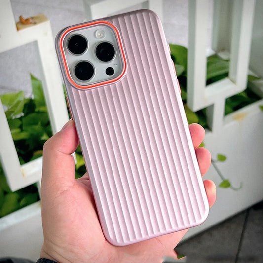 Metal Paint Matte Anti-fall Case for iPhone 15 Pro Max - Rose