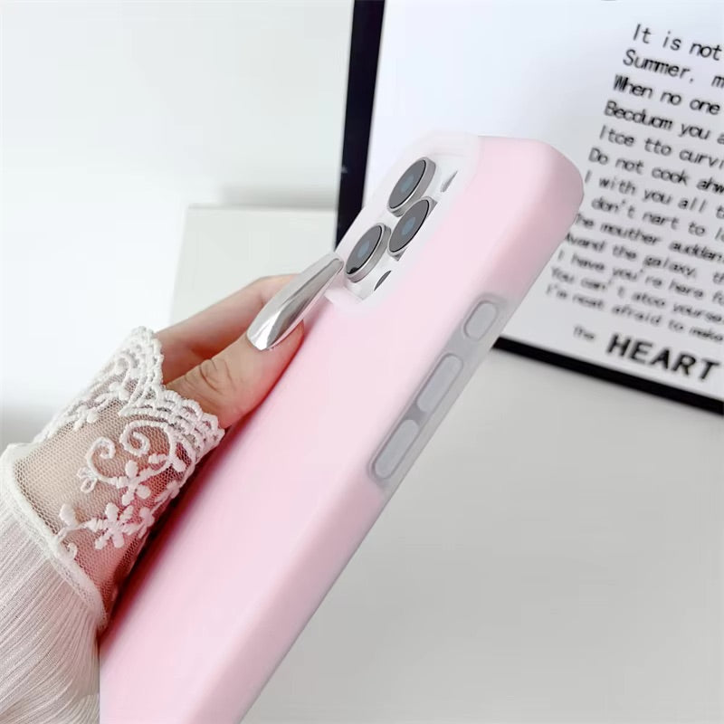 Luxury Fluorescent Jelly Liquid Silicone Case for iPhone 15 Pro Series