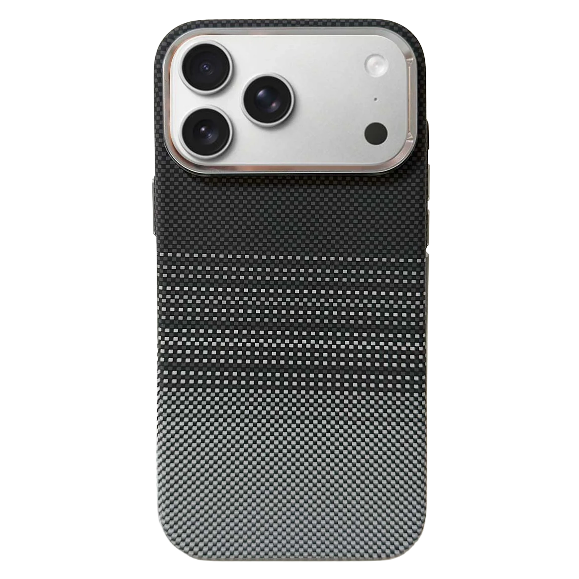 TecHub FreeAir MagSafe carbon premium iPhone 17 Pro Max case showing sleek black design and precise cutouts.
