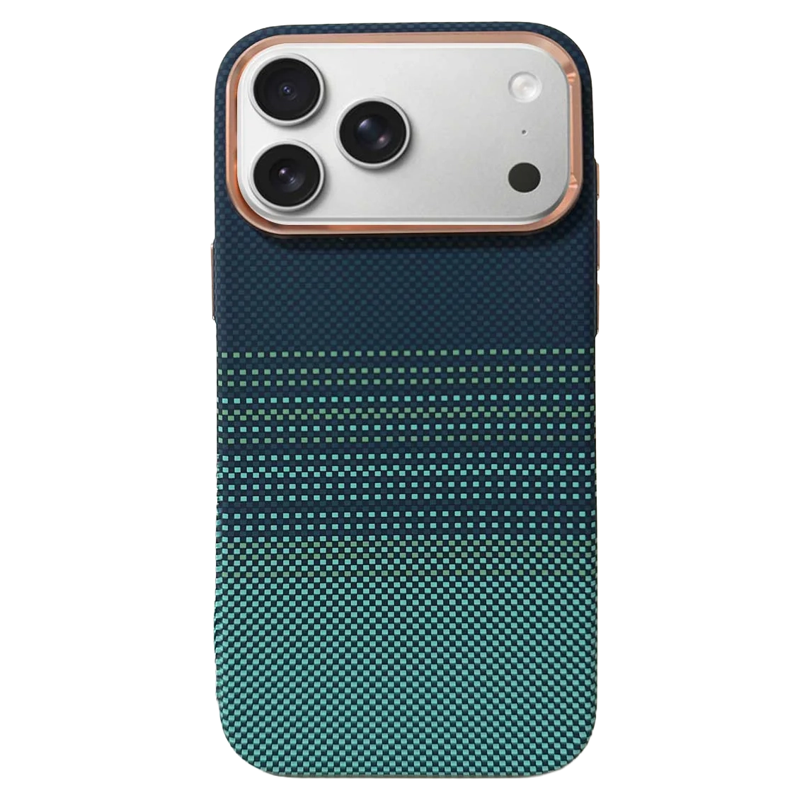 TecHub FreeAir MagSafe carbon premium design case for iPhone 17 Pro Max showing sleek black carbon pattern and precise cutouts