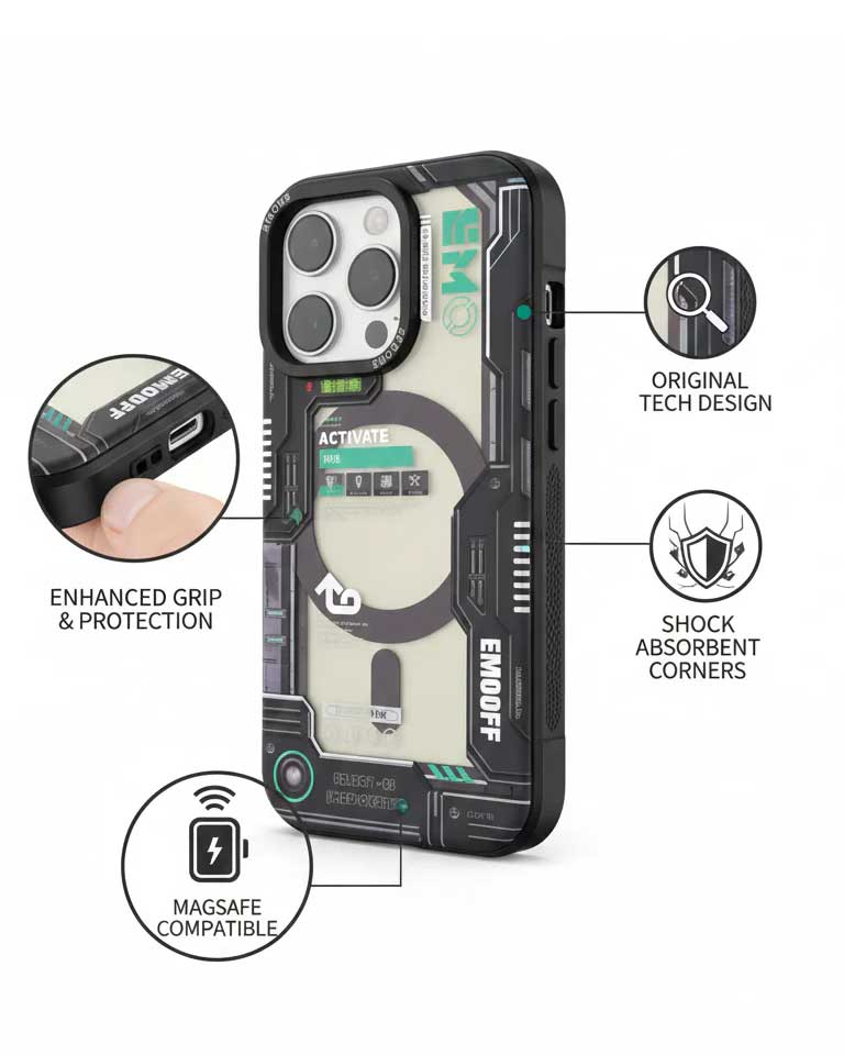 EMOOFF 3D Printing Case MagSafe for iPhone 16 Pro Max - P-1