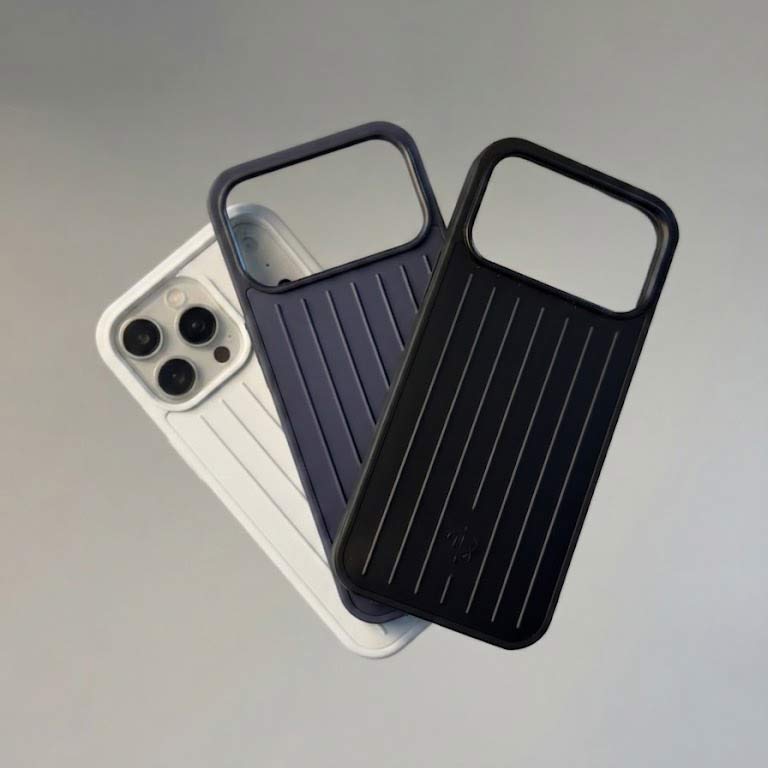 Vertical Striped Luggage Style Full Coverage Case for iPhone 17 Pro Max