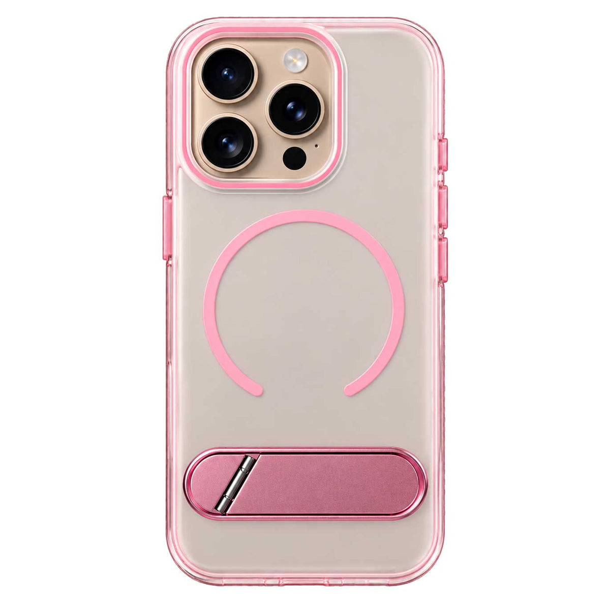 Ultra-thin Hard TPU MagSafe Matte Case with Stand for iPhone 16 Pro Max