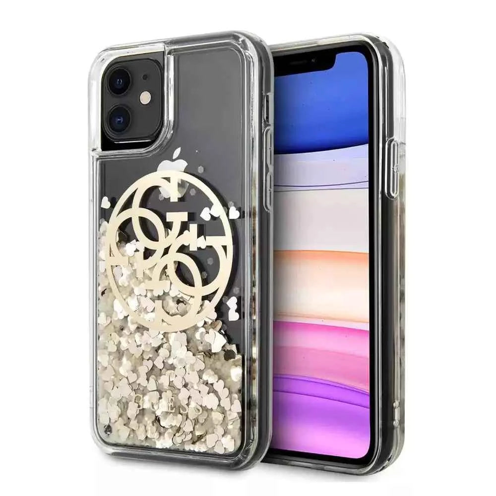 Guess Gold Hard Case Liquid Glitter for iPhone 11 Pro