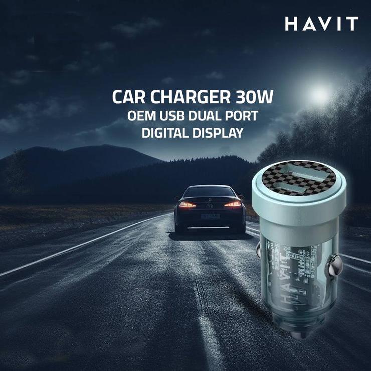 HAVIT Dual Port Car Charger PD 30W CC2016