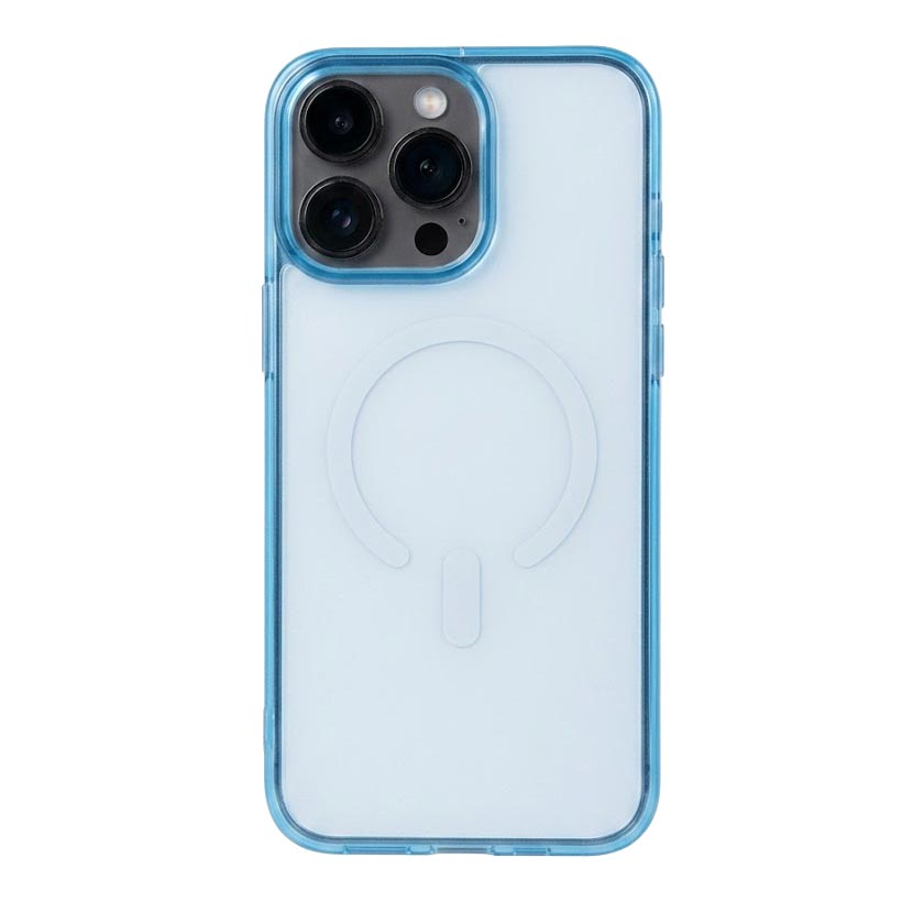 Colorful electroplated magnetic iPhone 14 Pro Max case by TecHub with sleek, shiny finish and precise cutouts for buttons and camera.
