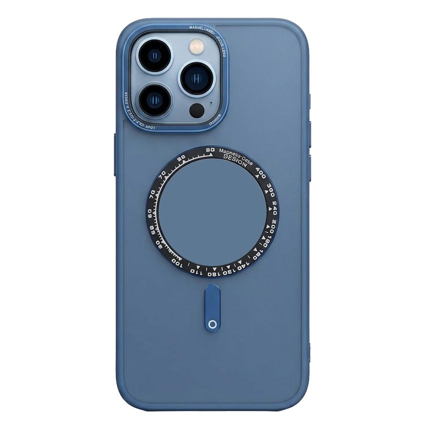 My Store Q-Series Magic Mask magnetic MagSafe case for iPhone 15 Pro Max, showing sleek black design with magnetic edges.