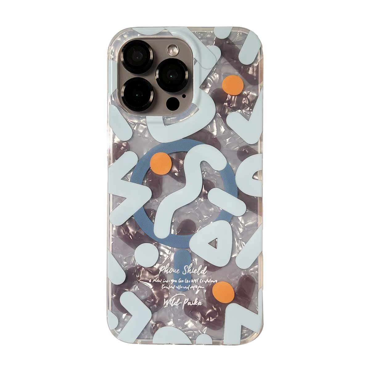 Original Graffiti Ornaments Magsafe Magnetic Case For iPhone 16 Pro Max - Blue