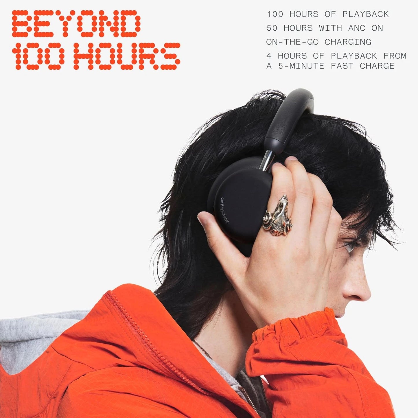 CMF by Nothing Headphone Pro Active Noise Canceling Wireless Headphones Bluetooth - Black