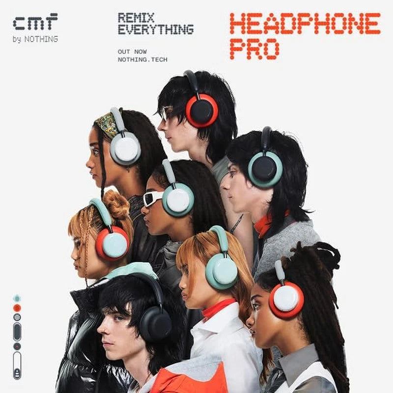 CMF by Nothing Headphone Pro Active Noise Canceling Wireless Headphones Bluetooth - Black