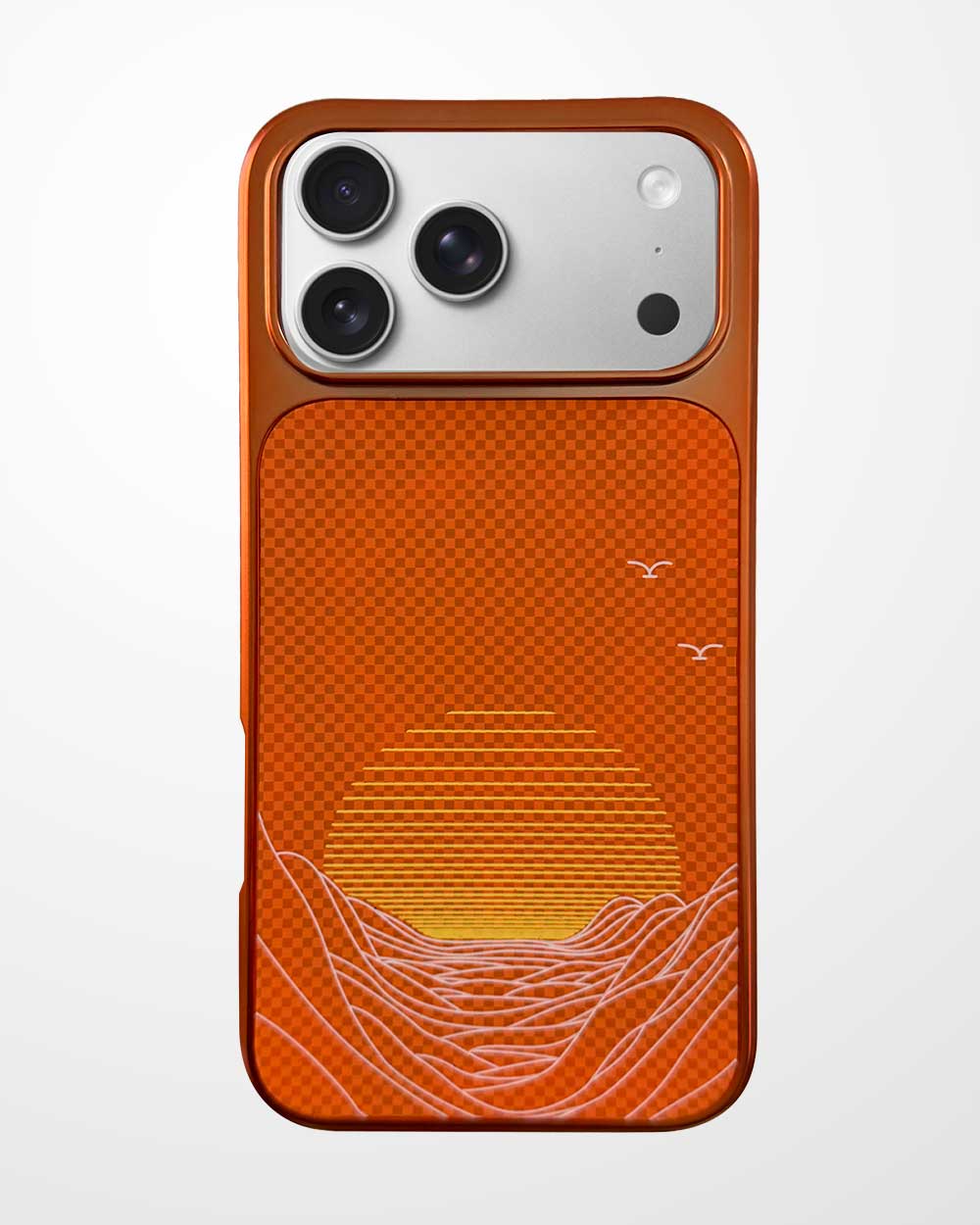 Premium TPU Pitaka Like Case for iPhone 17 Pro Max - Orange