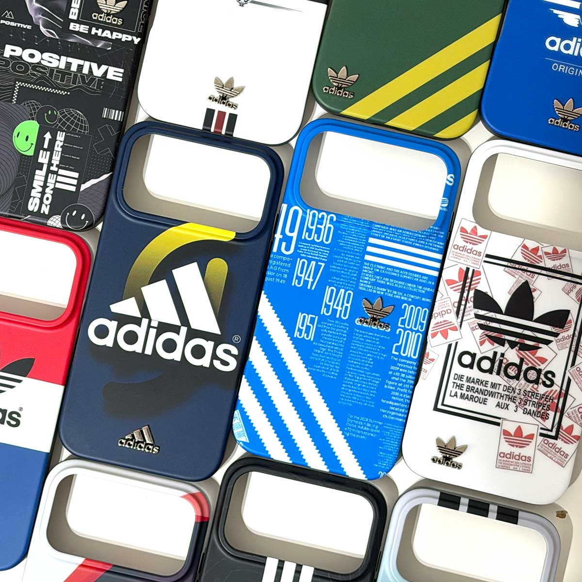 Adidas Creative Matte Case with Metal Emblem Shockproof Case for iPhone 17 Pro Max