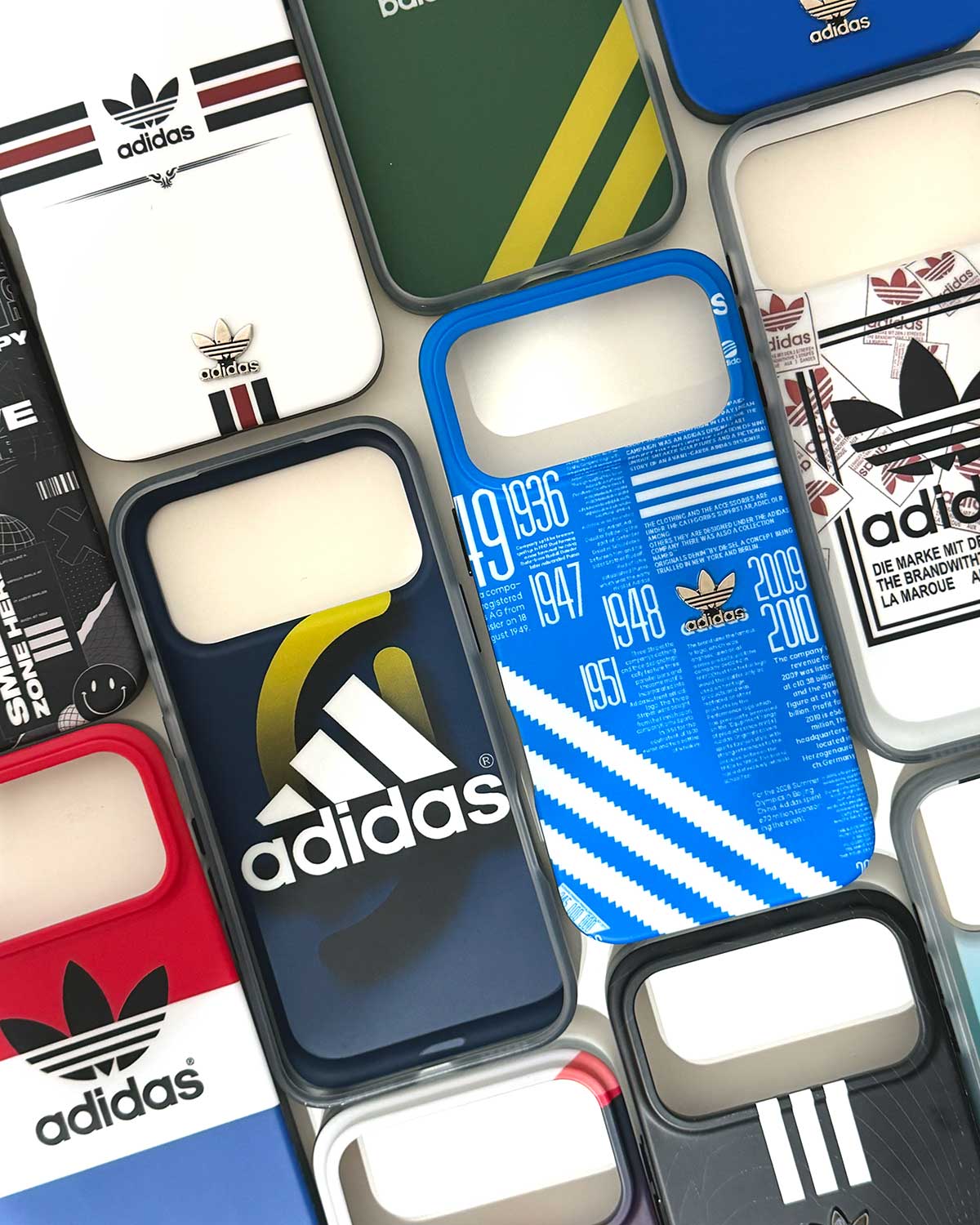 Adidas Creative Matte Case with Metal Emblem Shockproof Case for iPhone 17 Pro Max