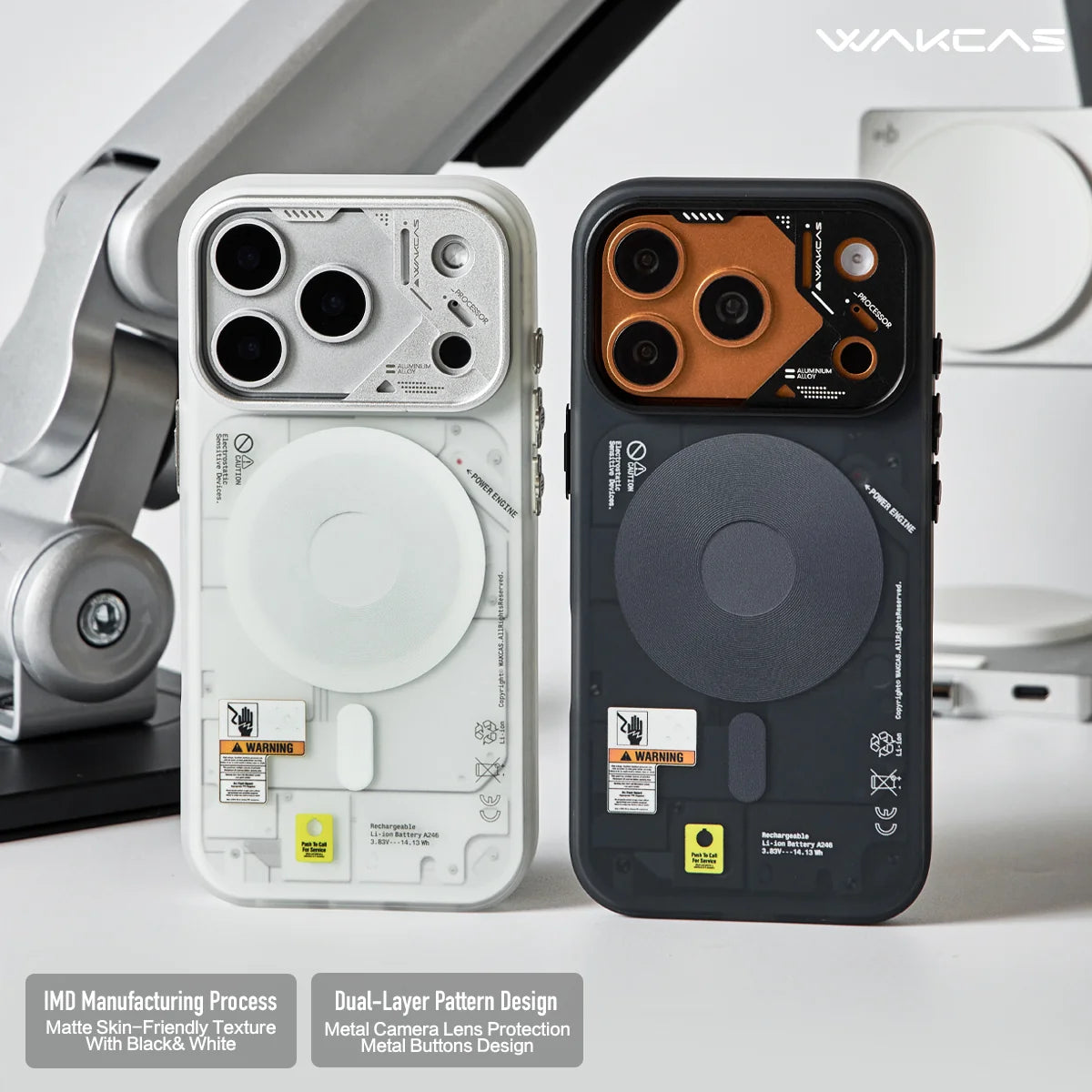 Frosted Mechanical Anti-Drop Magnetic iPhone Magsafe Case for iPhone 17 Pro Max