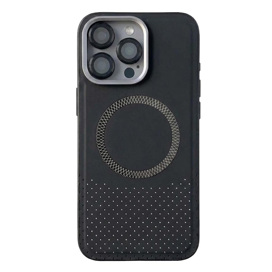 Hard MagSafe Leather And Textured Case for iPhone 16 Pro Max