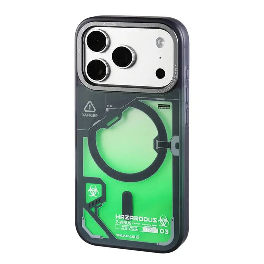 TecHub WAKCAS Glitter Liquid Sand iPhone 17 Pro Max case with shimmering, textured design for stylish protection.