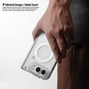 WAKCAS Matte Semi-Transparent Magnetic Case for iPhone Duo