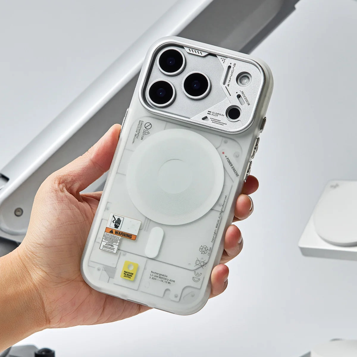 Frosted Mechanical Anti-Drop Magnetic iPhone Magsafe Case for iPhone 17 Pro Max
