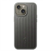 TecHub vertical striped luggage-style full coverage case for iPhone 14 and 13, showing colorful full-coverage protective design.