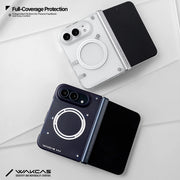 WAKCAS Matte Semi-Transparent Magnetic Case for iPhone Duo