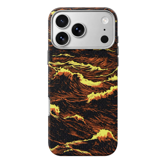 Snow Mountain Pattern Skin Fiber Pattern MagSafe Case for iPhone 17/18 Pro Max