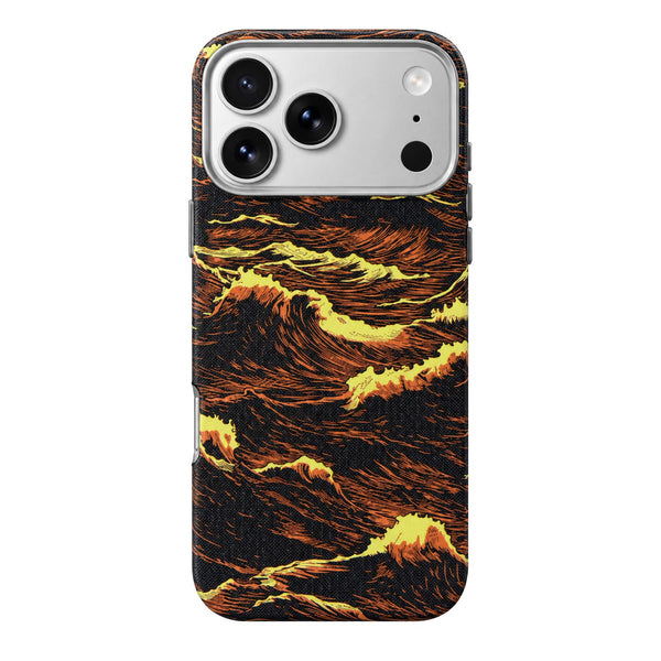Snow Mountain Pattern Skin Fiber Pattern MagSafe Case for iPhone 17/18 Pro Max