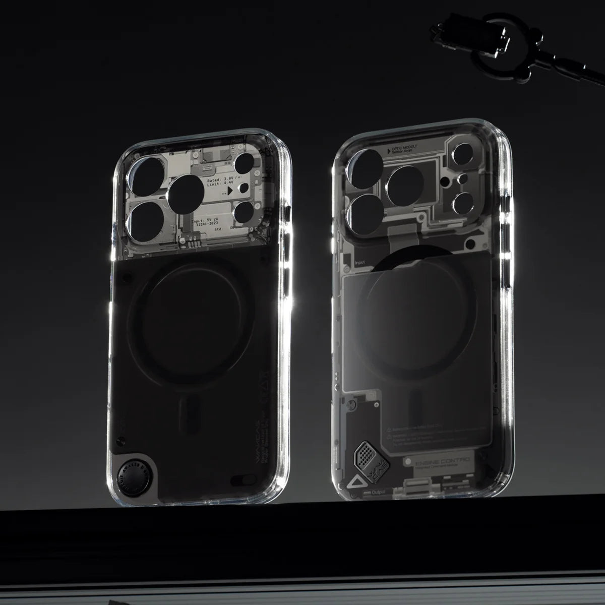 WAKCAS Black See-Through Matte MagSafe iPhone Case for iPhone 17 Pro Max - Matte Black See-Through