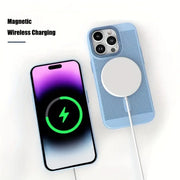 جراب مغناطيسي مقاوم للصدمات بتصميم شبكي جيد التهوية لـ iPhone 14 Pro Max - TecHub