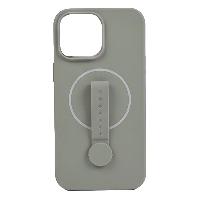 TecHub Invisible Magnetic Liquid Silicone Rotating iPhone 15 Case showing sleek design and magnetic closure on a white background.