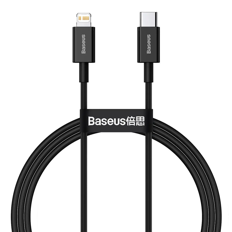 كابل شحن ونقل بيانات Baseus Superior Series من Type-C إلى Lightning، يدعم PD بقدرة 20W وبطول 2 متر - TecHub