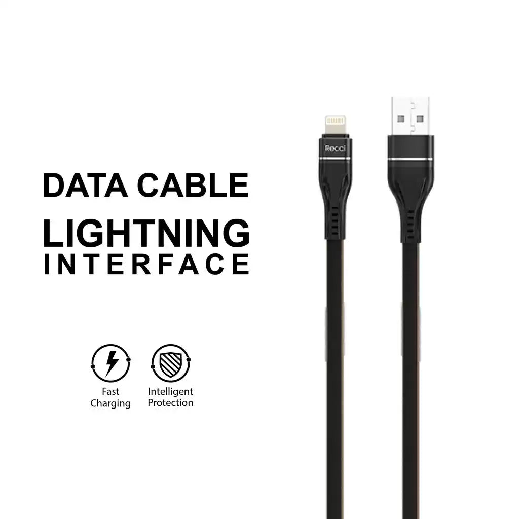 Recci - Lightning Cable 100 cm - Black / RTC-N04L - TecHub