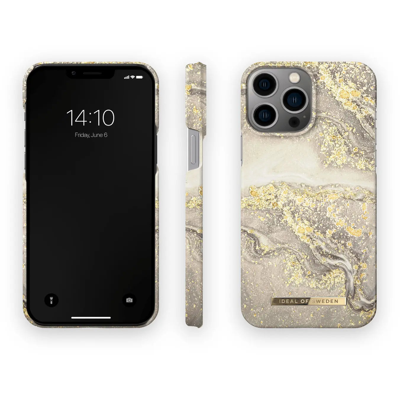 Ideal of Sweden Sparkle Greige Marble for iPhone 14 Pro Max - TecHub