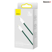 كابل Baseus Dynamic 2 Series من USB-C إلى Lightning، يدعم PD بقدرة 20W وبطول 1 متر - أخضر - TecHub