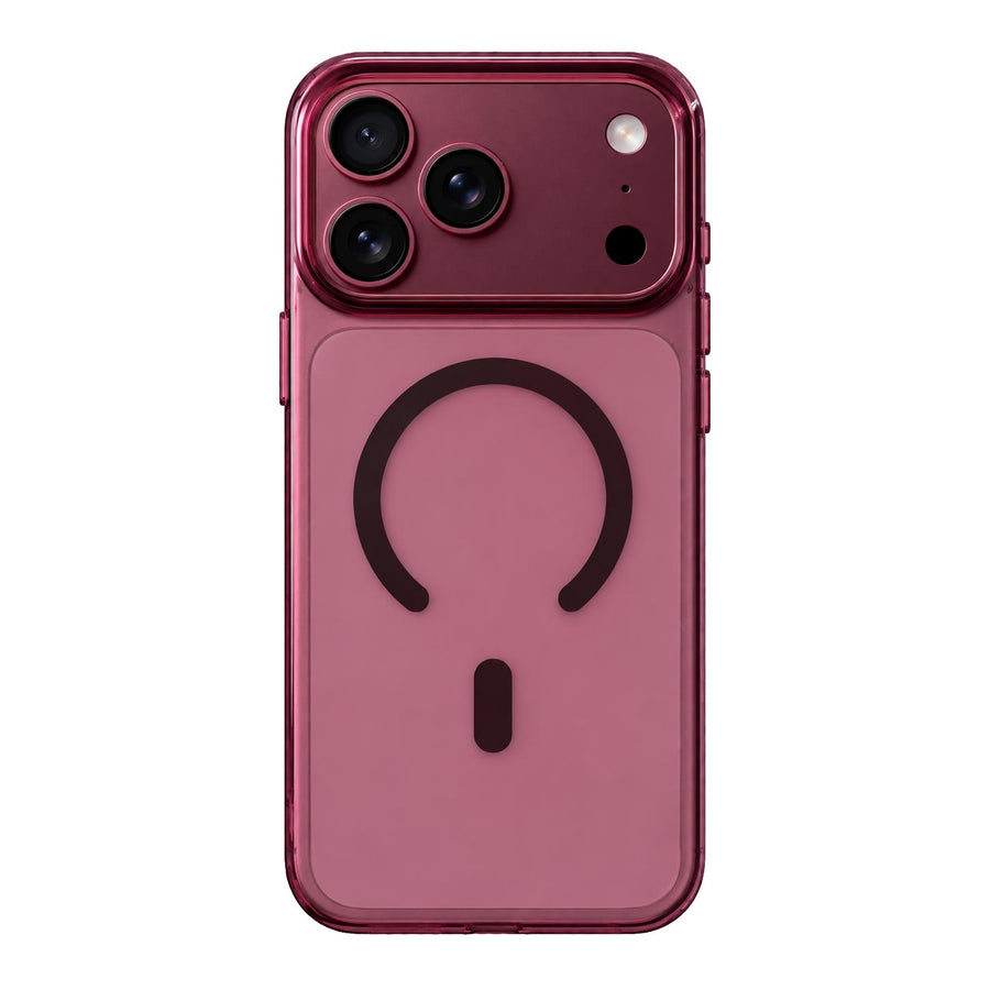 TecHub HDCI acrylic clear MagSafe case for iPhone 17/18 Pro Max showing transparent design and magnetic alignment.