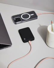 Pink iDeal of Sweden USB C to USB C charging cable, 2 meters long, with a sleek design visible in the image.