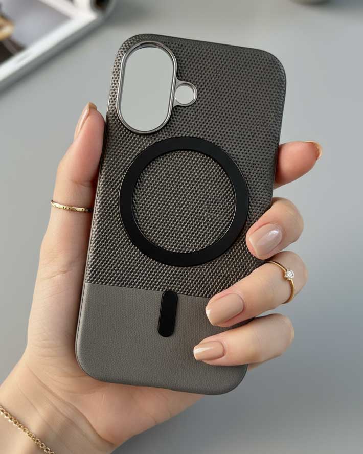 Luxury Design Electroplated PC Hard PU Case for iPhone 16