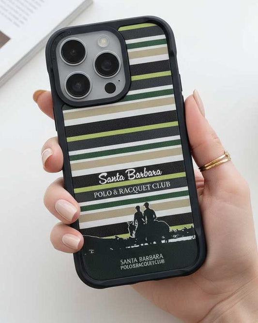 Santa Barbara Fabric Material Shockproof MagSafe Case for iPhone 16 Pro Max