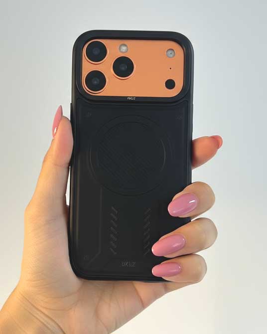 OKOZ Premium Leather Luxury Liquid Silicone TPU MagSafe Case for iPhone 17 Pro Series