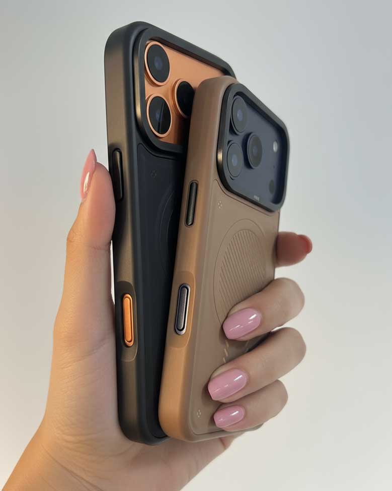 OKOZ Premium Leather Luxury Liquid Silicone TPU MagSafe Case for iPhone 17 Pro Series