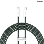 كابل Baseus Dynamic 2 Series من USB-C إلى Lightning، يدعم PD بقدرة 20W وبطول 1 متر - أخضر - TecHub