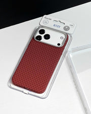 TecHub KVZV Triangle Pattern Series MagSafe case for iPhone 17 Pro, showcasing the stylish geometric design and secure fit.