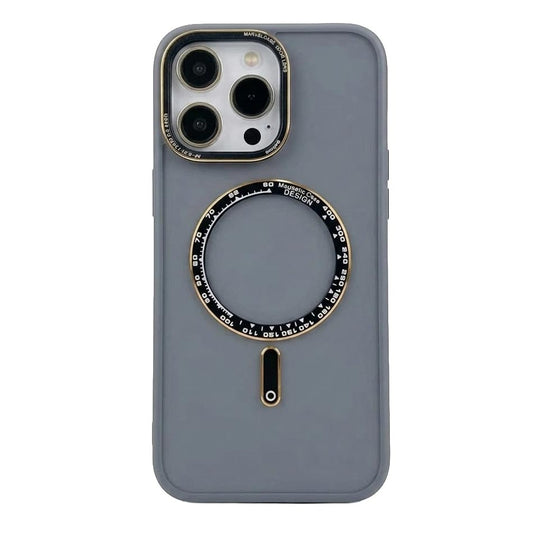 Yellow Q-Series Magic Mask MagSafe case for iPhone 14 Pro Max with magnetic design, shown on a white background.