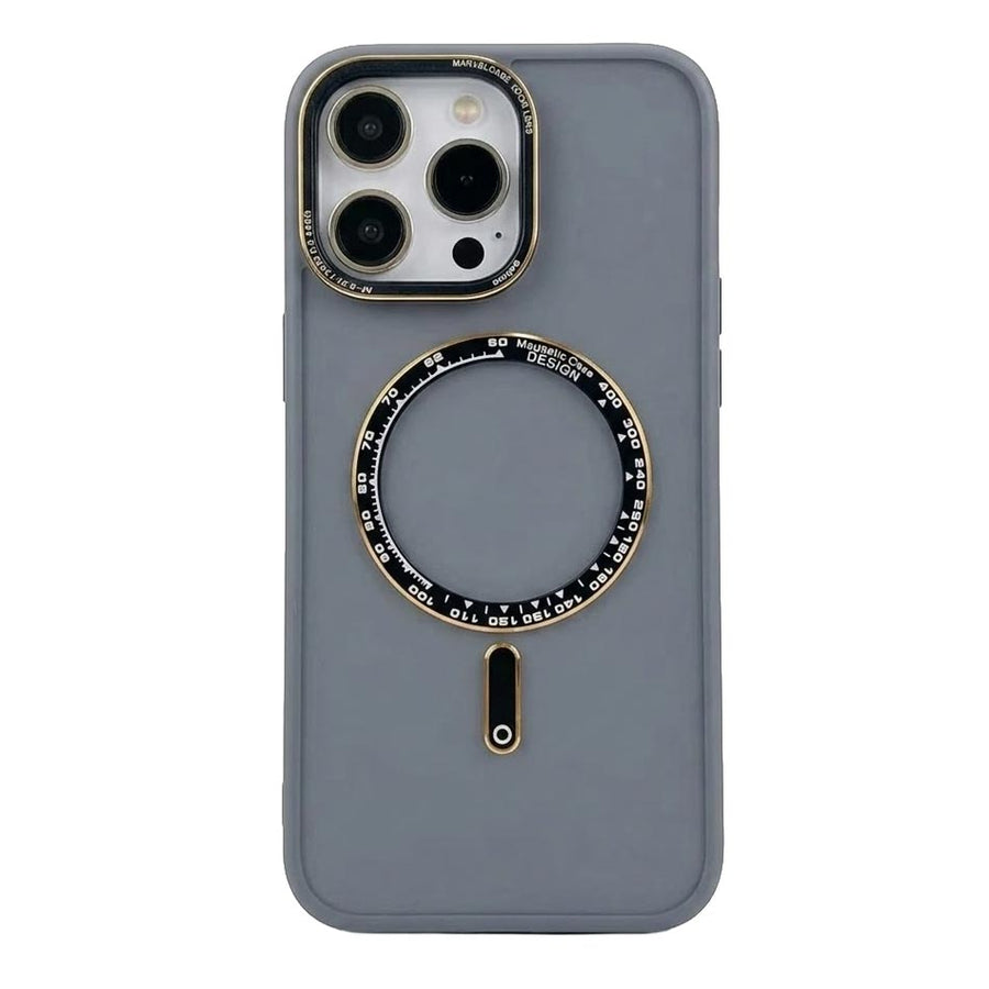Yellow Q-Series Magic Mask MagSafe case for iPhone 14 Pro Max with magnetic design, shown on a white background.