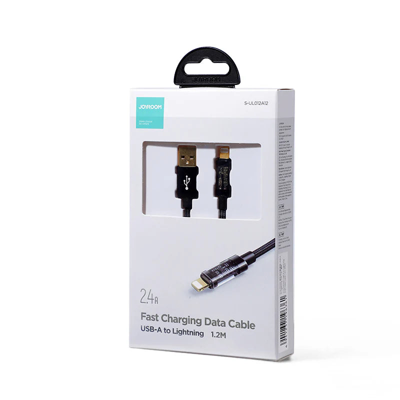Joyroom S-UL012A12 USB-A to Lightning Cable 2.4A Sync Data Cable 1.2m - Black