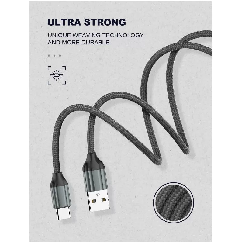 LDNIO LS441 Usb-A To Type-C Cable 1M - TecHub