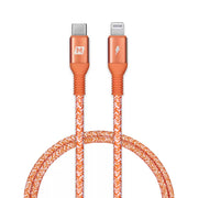 كابل Momax Elite Link نايلون مضفّر للشحن السريع من USB-C إلى Lightning بطول 1.2 متر - برتقالي - TecHub