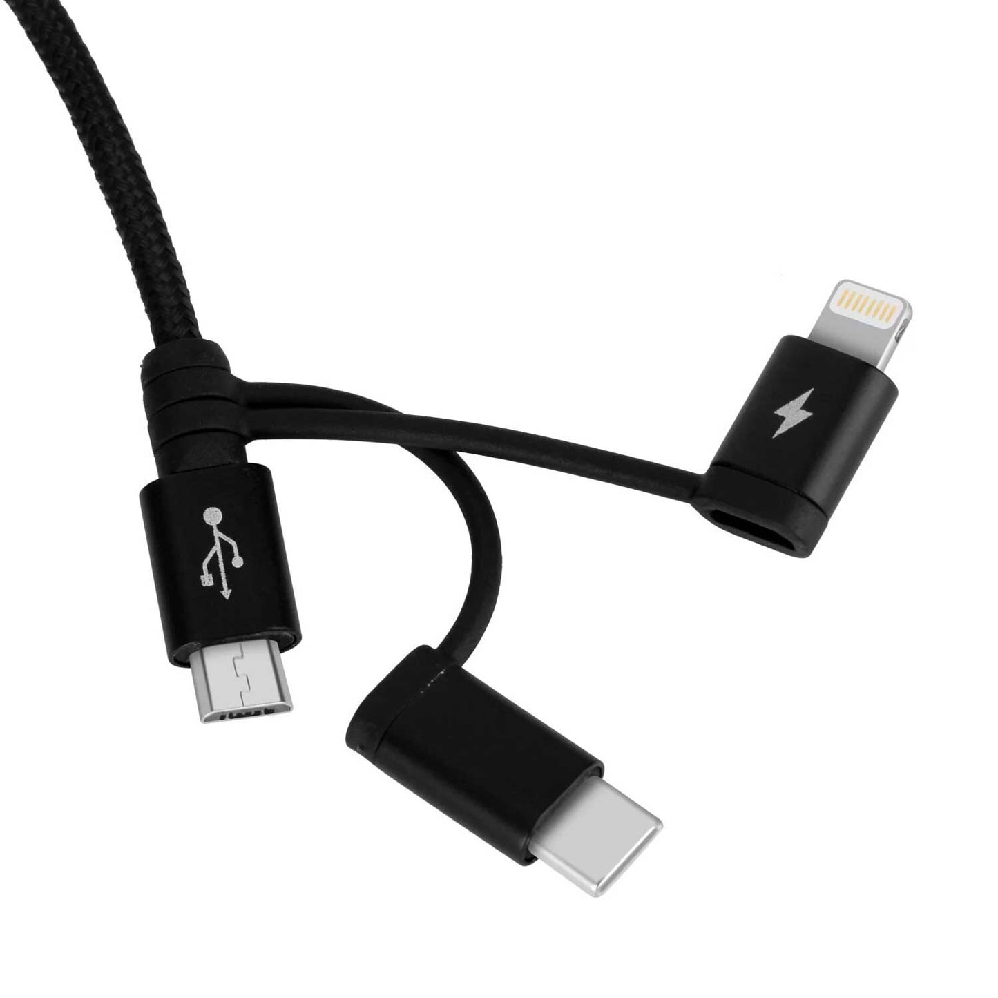 Momax One Link 3-in-1 USB A to Micro USB/Lightning/Type C Cable (1M) - TecHub