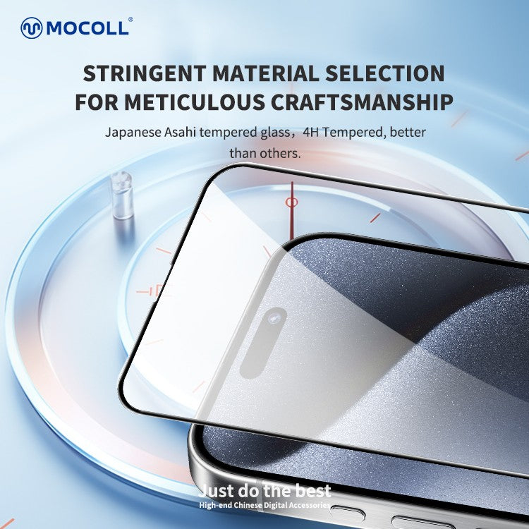 Mocoll 2.5D Double Reinforced HD Full Cover Tempered Glass Screen Protector For iPhone 16 Pro Max