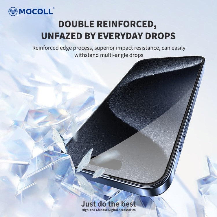 Mocoll 2.5D Double Reinforced HD Full Cover Tempered Glass Screen Protector For iPhone 16 Pro Max